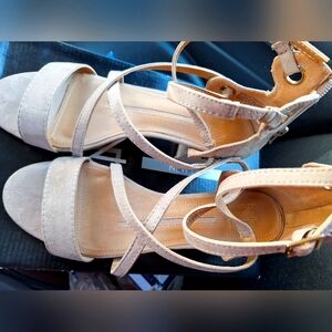 Beige New Directions Heeled Sandals